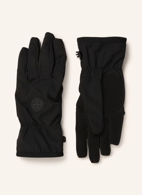 STONE ISLAND Softshell gloves BLACK