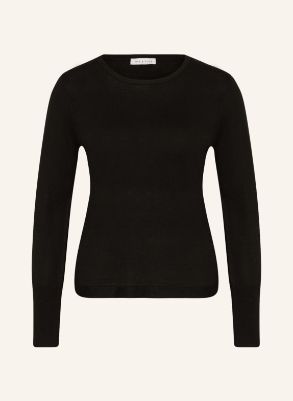 MRS & HUGS Sweater made of merino wool BLACK