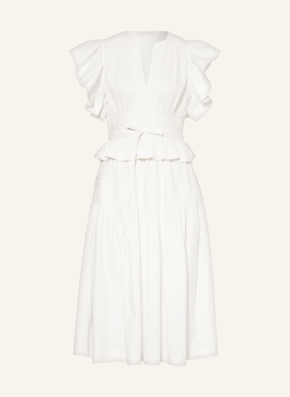 ULLA JOHNSON Dress with ruffles WHITE