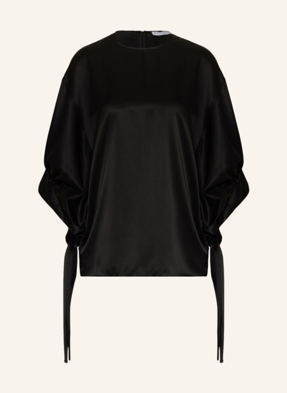 JW ANDERSON Shirt blouse made of satin with 3/4 sleeves BLACK