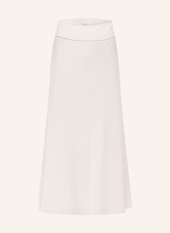 PESERICO Saténová sukně s ozdobnými perličkami SVĚTLE RŮŽOVÁ