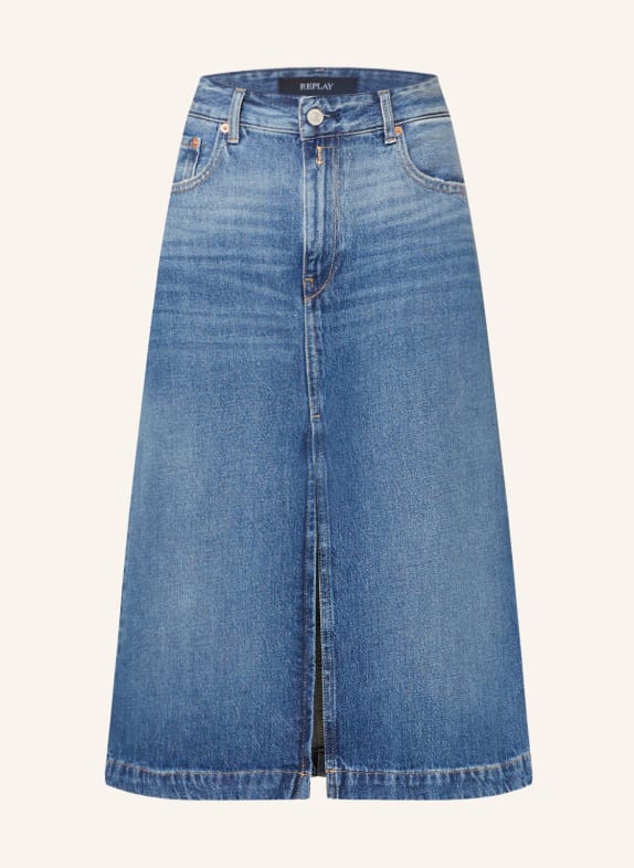 REPLAY Spódnica jeansowa 009 MEDIUM BLUE