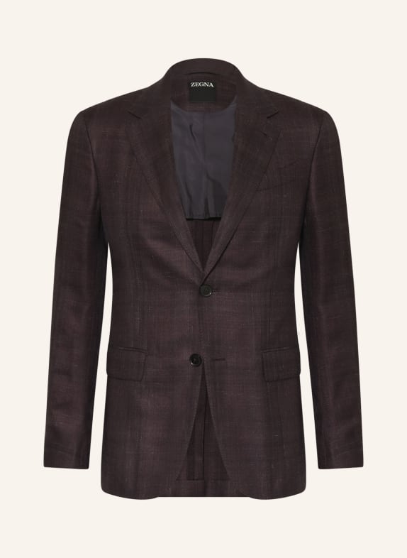 ZEGNA Tailored jacket extra slim fit with cashmere DARK RED