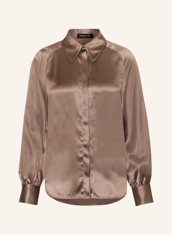 FABIANA FILIPPI Shirt blouse in silk BROWN