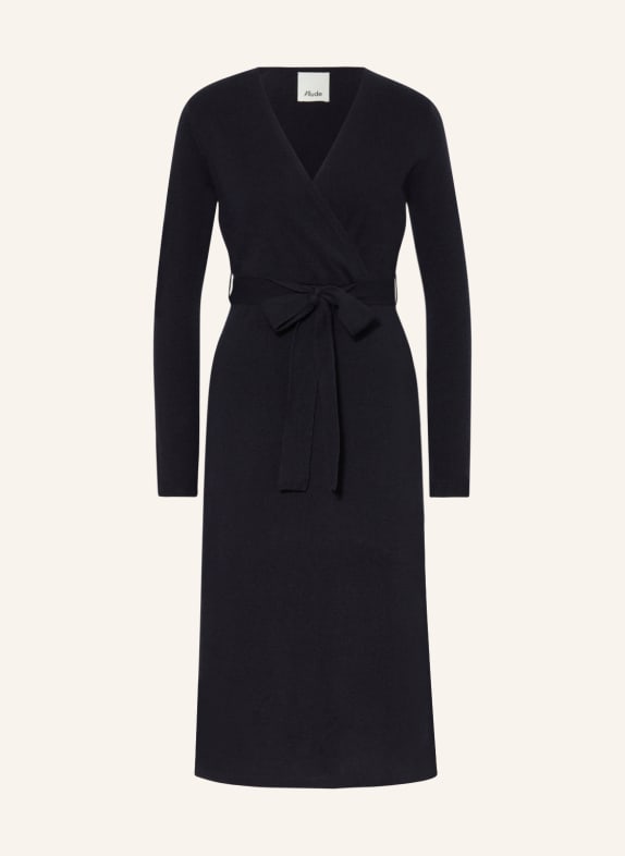 ALLUDE Strickkleid mit Cashmere DUNKELBLAU