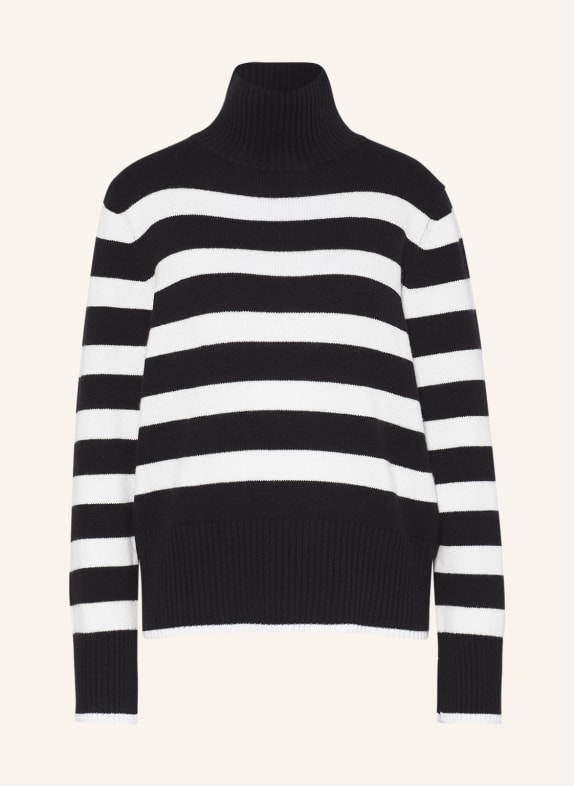 ALLUDE Pullover mit Cashmere SCHWARZ/ WEISS