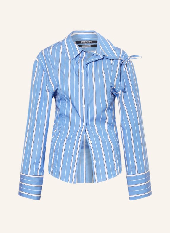 JACQUEMUS Shirt blouse LA CHEMISE RUBAN BLUE/ WHITE