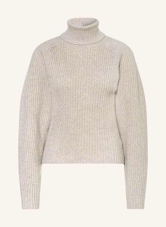 SoSUE Rollkragenpullover HELLBRAUN