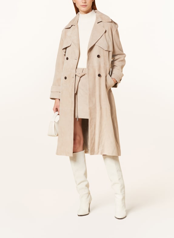 ANINE BING Leather trench coat FINLEY