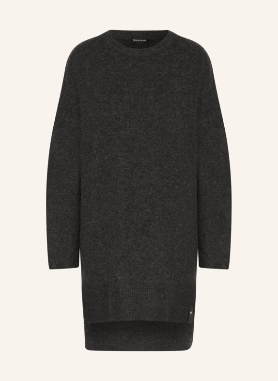 TRUE RELIGION Strickkleid DUNKELGRAU