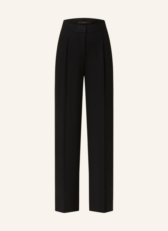 windsor. Wide leg trousers made of jersey BLACK