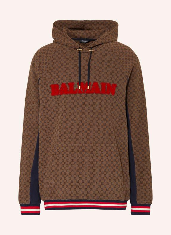 BALMAIN Hoodie BROWN/ DARK BROWN