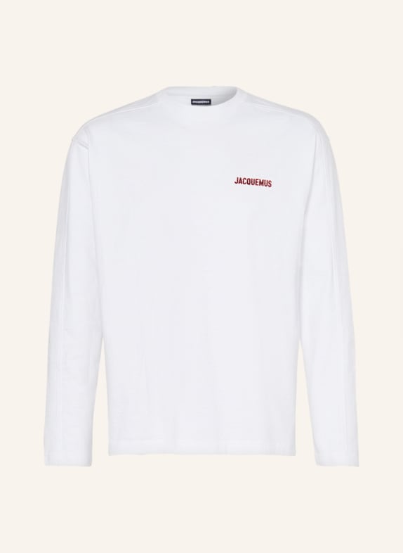 JACQUEMUS Longsleeve LE TSHIRT PAVANE WEISS/ DUNKELROT
