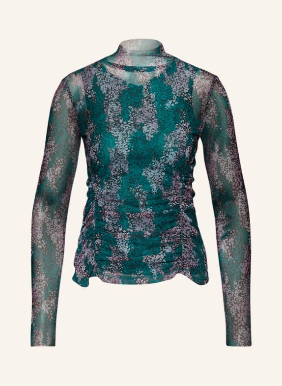 BOSS Long sleeve shirt ENIZO in mesh GREEN/ LIGHT PINK/ ROSE