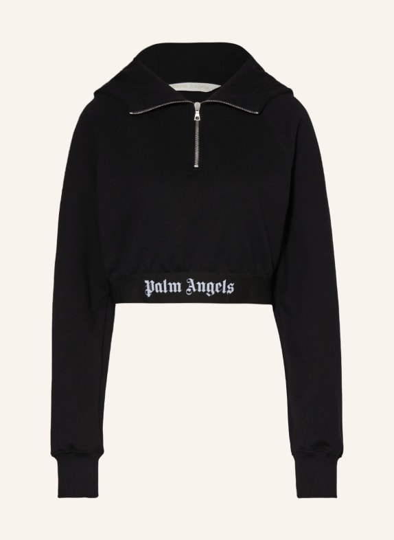 Palm Angels Cropped hoodie BLACK