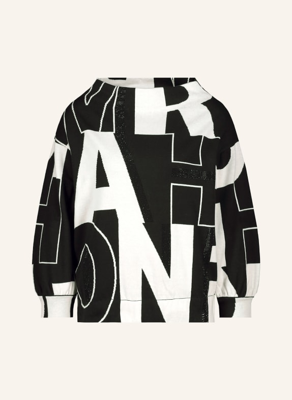 monari Sweater with decorative gems BLACK/ WHITE