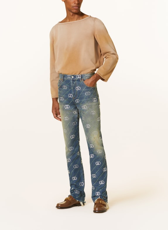 GUCCI Jeans regular fit with decorative gems