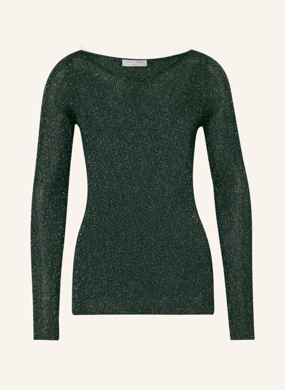 TIGER OF SWEDEN Sweater ALIIANNA with glitter thread BLACK/ DARK GREEN