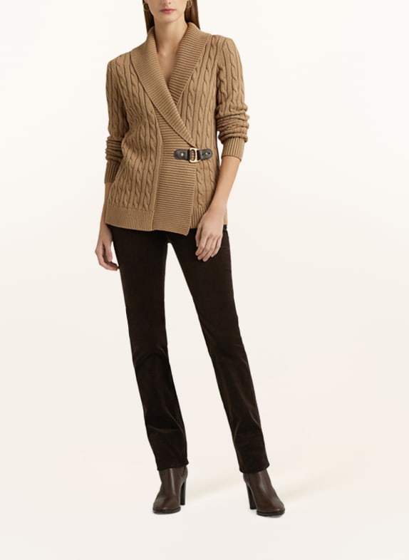 LAUREN RALPH LAUREN Strickjacke CAMEL