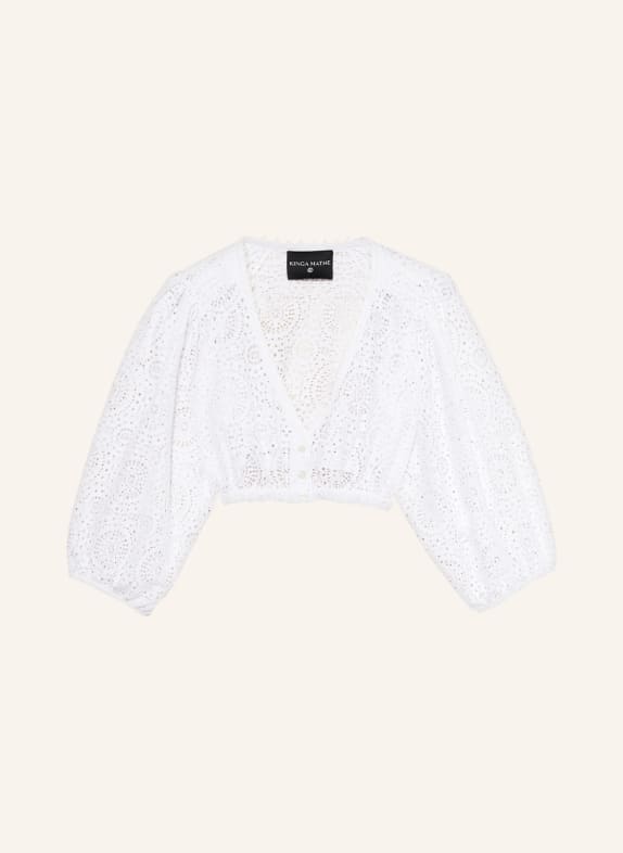 KINGA MATHE Dirndl blouse KIRA in crochet lace WHITE