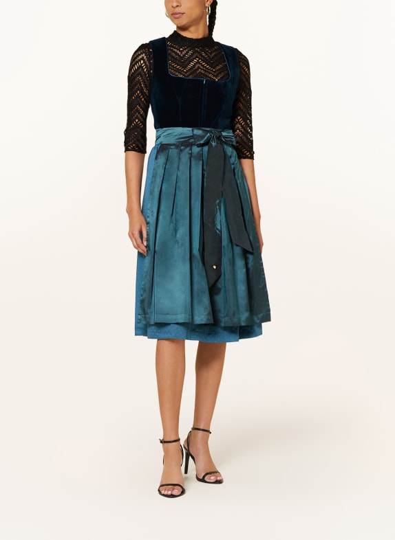 AlpenHERZ Dirndlblouse BELLA van kant met 3/4-mouwen ZWART