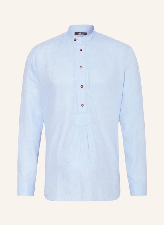 arido Trachten shirt regular fit made of linen with stand-up collar LIGHT BLUE