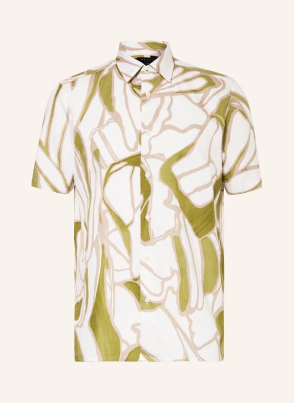 TED BAKER Kurzarm-Hemd ERREW Regular Fit ECRU/ HELLGRÜN