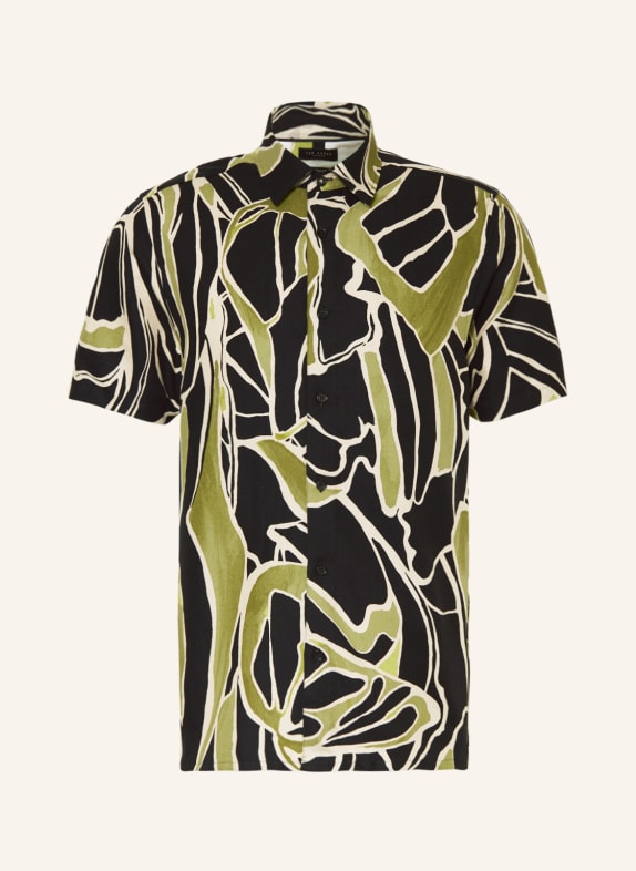TED BAKER Kurzarm-Hemd ERREW Regular Fit SCHWARZ/ BEIGE/ HELLGRÜN