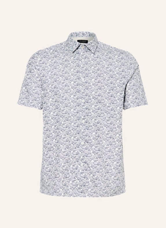 TED BAKER Kurzarm-Hemd LAGHY Regular Fit WEISS/ BLAU