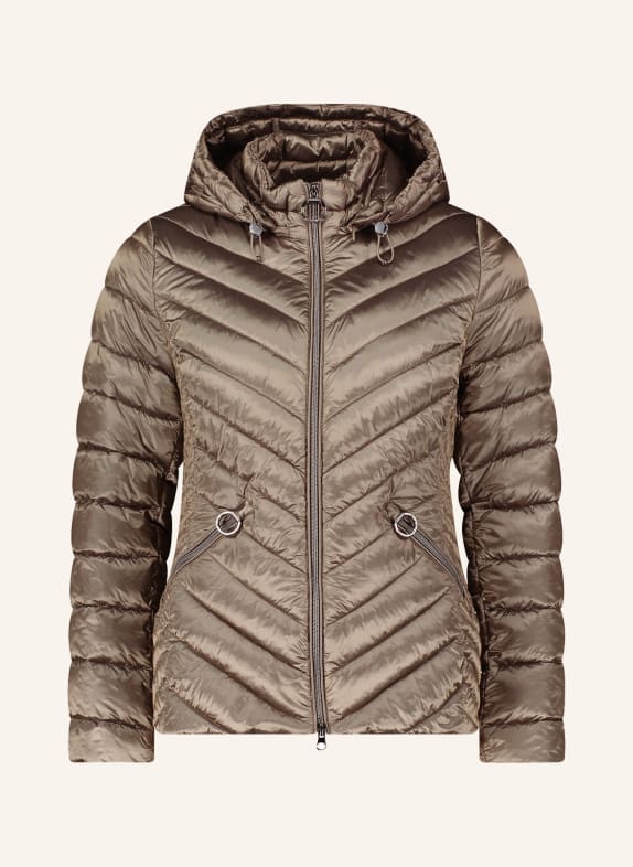 Betty Barclay Quilted jacket with detachable hood TAUPE