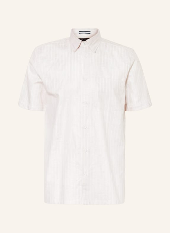 TED BAKER Kurzarm-Hemd LYTHAM Regular Fit mit Leinen BEIGE