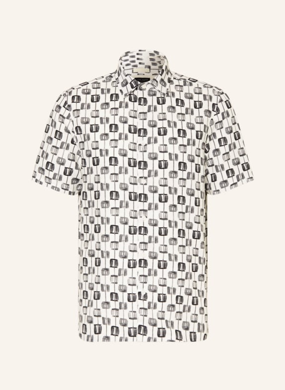 TED BAKER Kurzarm-Hemd ERICE Regular Fit CREME/ SCHWARZ