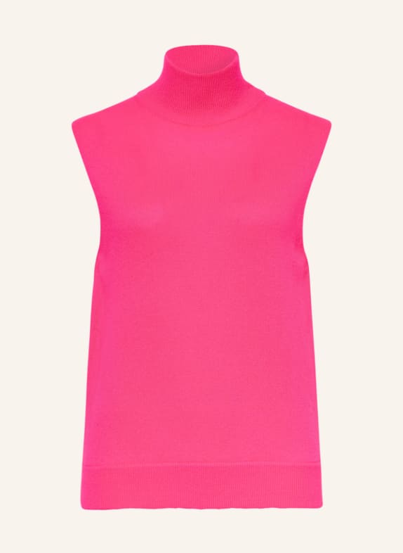 360CASHMERE Cashmere sweater vest LAWRENCE in wrap look PINK