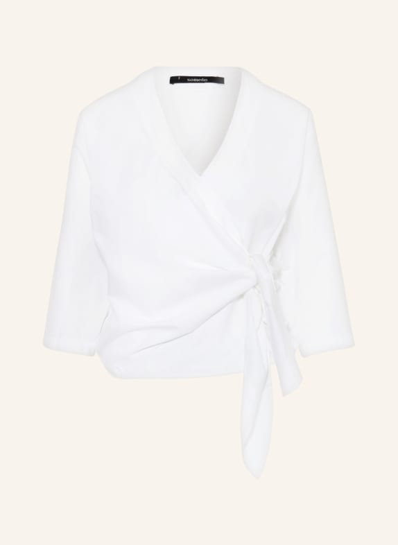 someday Wrap blouse ZAYALA with 3/4 sleeves WHITE