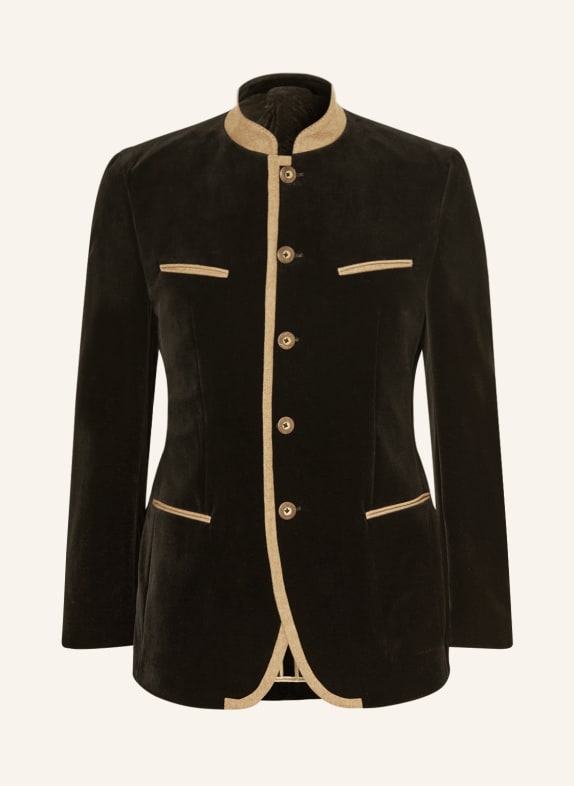 BOSS Velvet jacket MAXIMILIAN BLACK/ LIGHT BROWN