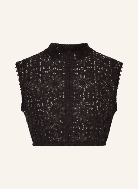 BOSS Dirndl blouse CARIN made of crochet lace BLACK