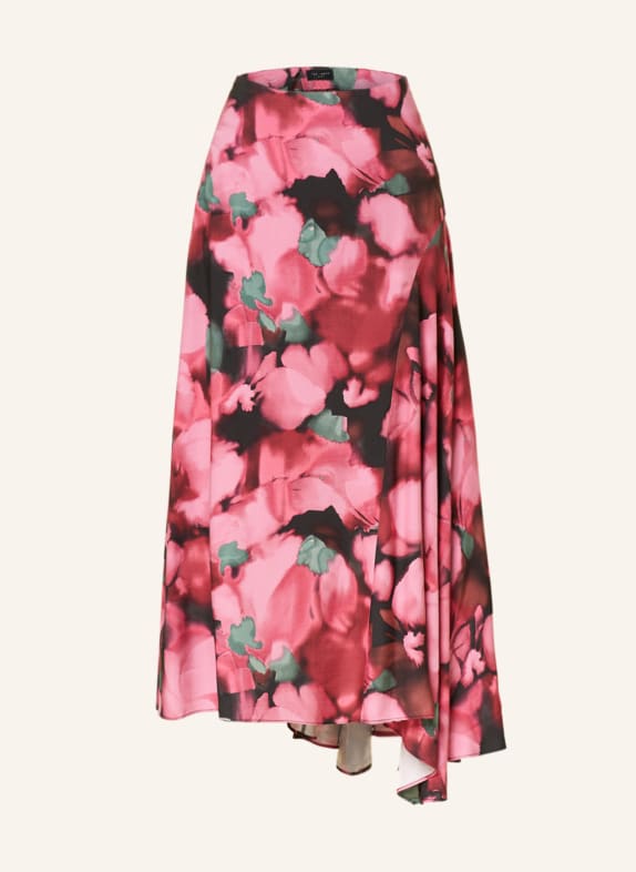 TED BAKER Skirt LIZZIEE with frills DARK RED/ GREEN/ BLACK