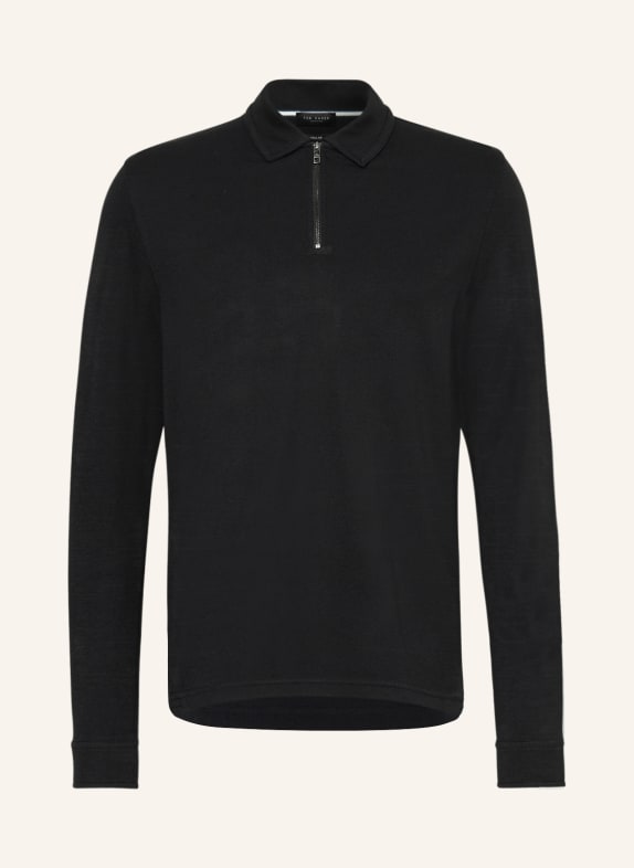 TED BAKER Jersey polo shirt KARPOL regular fit BLACK