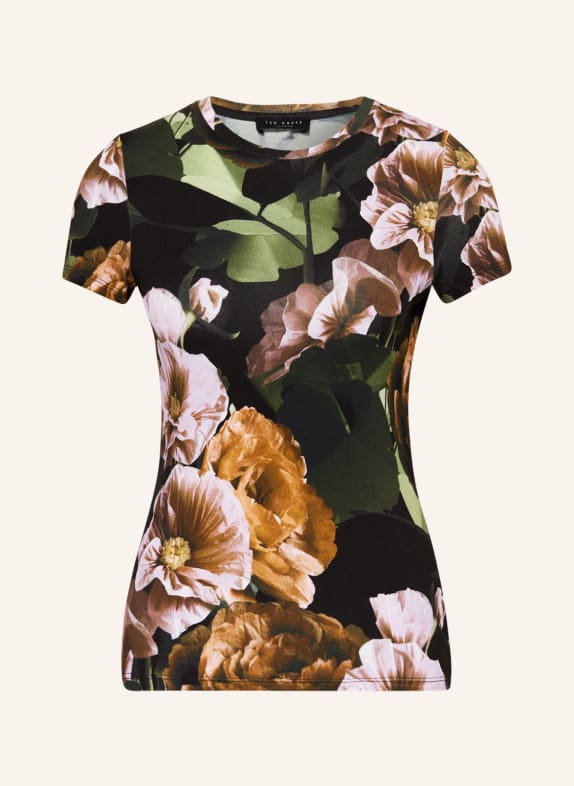 TED BAKER T-Shirt MORLAA DUNKELORANGE/ HELLLILA/ SCHWARZ