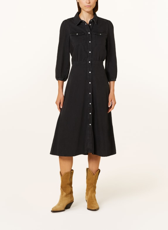 ba&sh Jeanskleid MARTA mit 3/4-Arm SCHWARZ