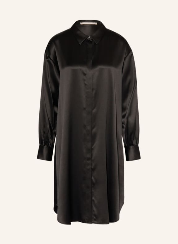 (THE MERCER) N.Y. Shirt dress in silk BLACK