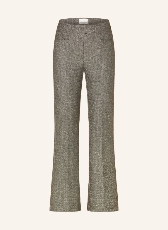 LUISA CERANO Trousers with glitter thread SILVER