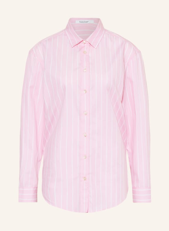 Soluzione Shirt blouse with glitter thread PINK/ WHITE