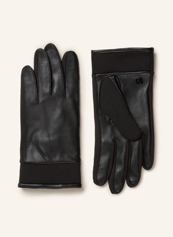 KESSLER Leather gloves BLACK
