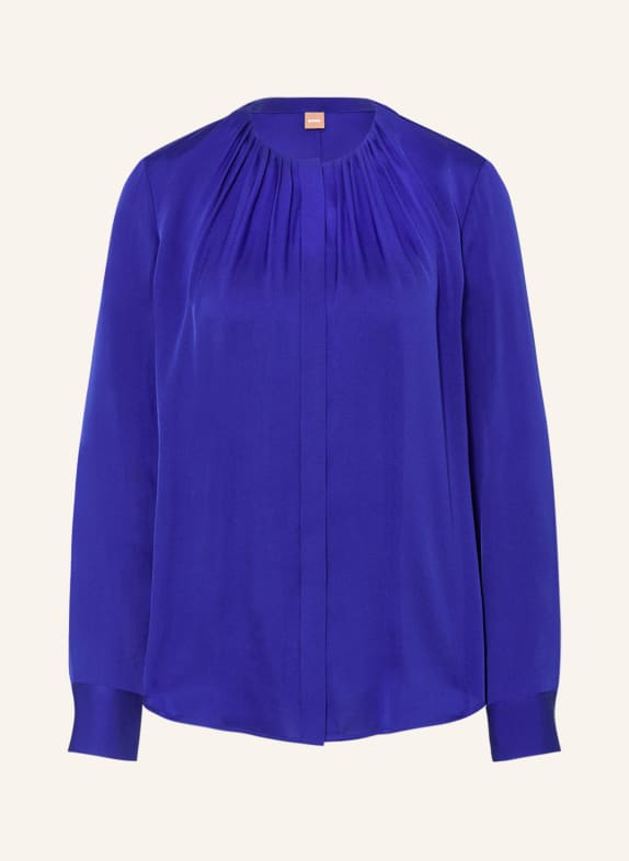 BOSS Shirt blouse BANORAH in silk BLUE