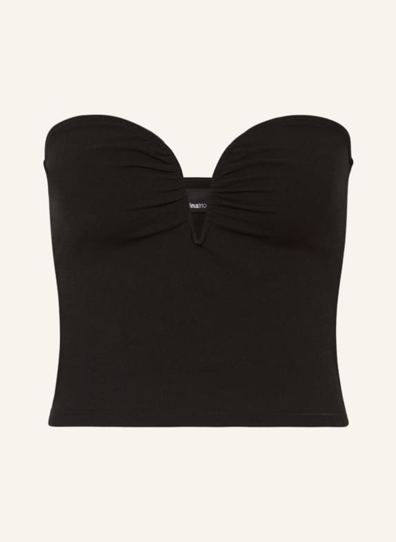 gina tricot Cropped top BLACK