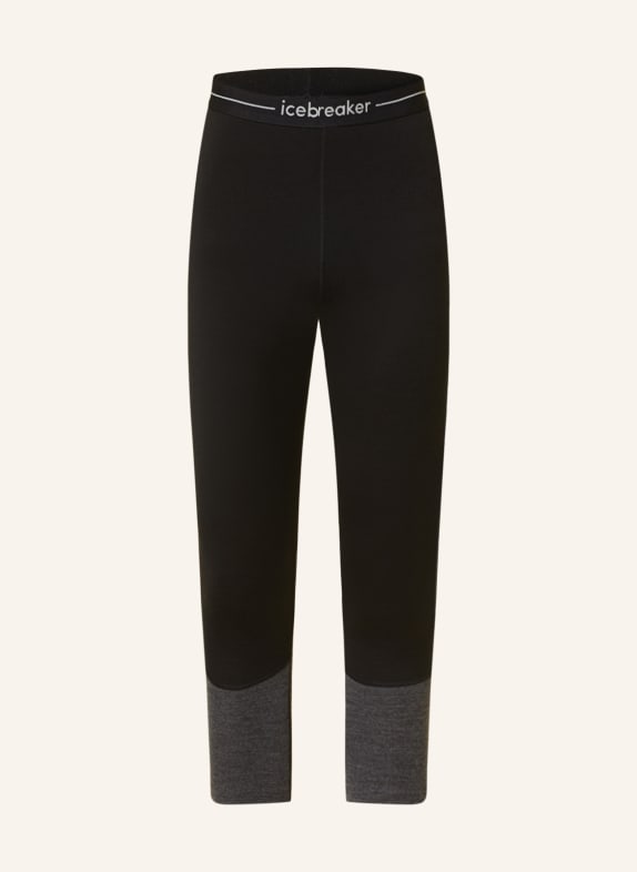 icebreaker Functional baselayer trousers MERINO 200 ZONEKNIT with cropped leg length made of merino wool
