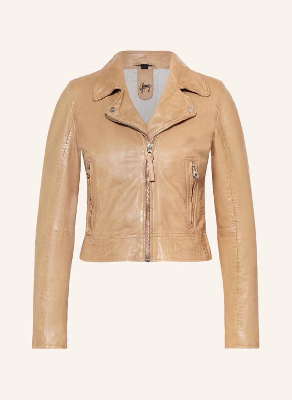 gipsy Leather jacket GWJULENE BEIGE