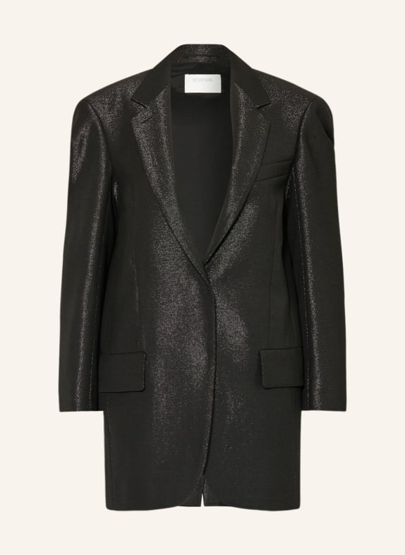 SPORTMAX Oversized blazer BAFFO with glitter thread BLACK
