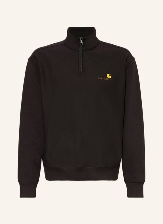 carhartt WIP Half-zip sweater in sweatshirt fabric BLACK